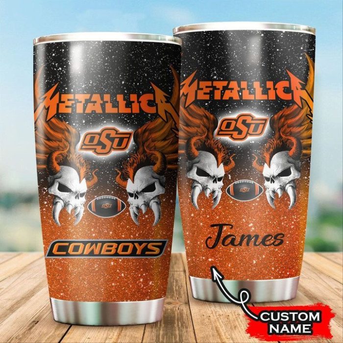 Oklahoma State Cowboys Tumbler Mtlc NCAA Custom Name TB2511