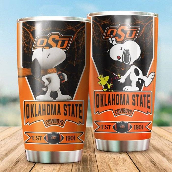 Oklahoma State Cowboys Tumbler Snoopy NCAA TB0077