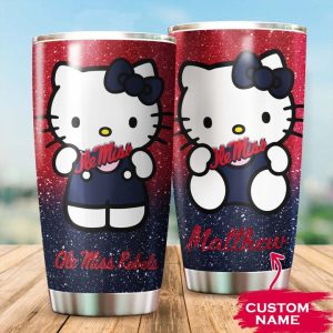 Ole Miss Rebels Hello Kitty Custom Name Tumbler TB0509