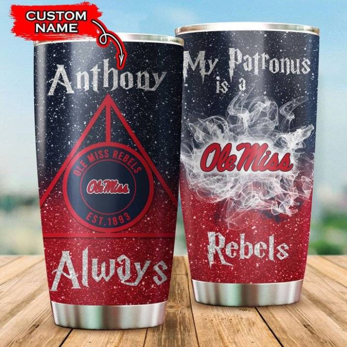 Ole Miss Rebels Tumbler Harry Potter NCAA Custom Name TB2643