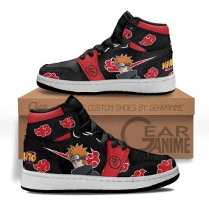 Pain Akatsuki Kids Sneakers Custom Anime NRT Kids Jordan 1 Shoes