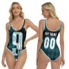 Philadelphia Eagles Nick Foles 9 Champions Legendary Captain 3D With Custom Name Number For Eagles Fans One Piece Swimsuit