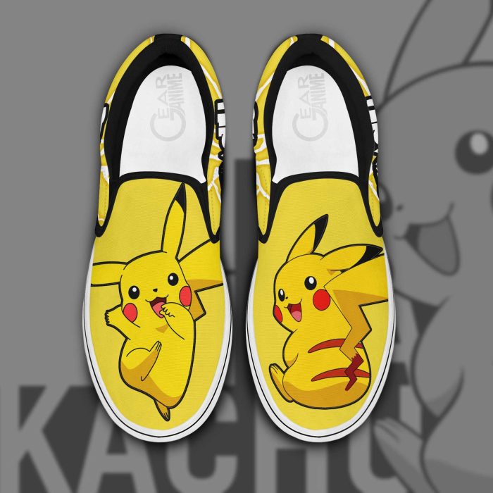 Pikachu Slip On Shoes Pokemon Custom Anime Shoes