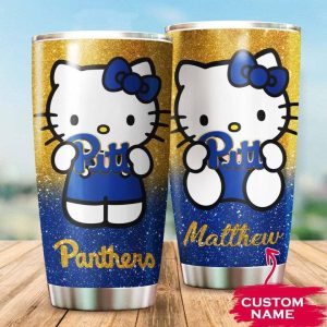 Pittsburgh Panthers Hello Kitty Custom Name Tumbler TB1006