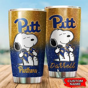 Pittsburgh Panthers Snoopy Custom Name Tumbler TB1484