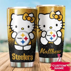 Pittsburgh Steelers Hello Kitty Custom Name Tumbler TB1069