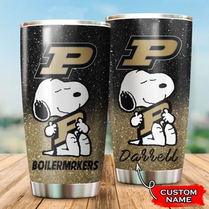 Purdue Boilermakers Snoopy Custom Name Tumbler TB1903