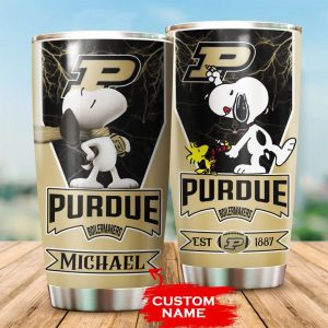 Purdue Boilermakers Tumbler Snoopy NCAA Custom Name TB2128