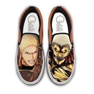 Reiner Braun Armored Titan Slip On Shoes Custom Anime Attack On Tian Shoes