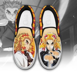 Rengoku Slip On Shoes Demon Slayer Custom Anime Shoes