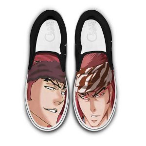 Renji Abarai Slip On Shoes Custom Anime Bleach Shoes