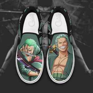 Roronoa Zoro Slip On Shoes One Piece Custom Anime Shoes