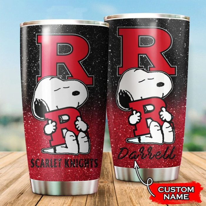 Rutgers Scarlet Knights Snoopy Custom Name Tumbler TB1881