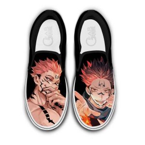 Ryoumen Sukuna Slip On Shoes Custom Anime Jujutsu Kaisen Shoes