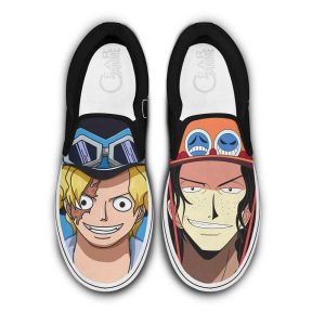 Sabo and Portgas Ace Slip On Shoes Custom Anime One Piece Shoes