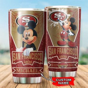 San Francisco 49Ers Tumbler Mickey Mouse NFL Custom Name TB2327