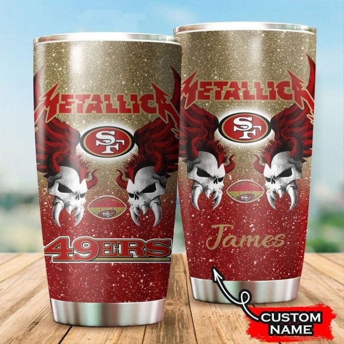 San Francisco 49Ers Tumbler Mtlc NFL Custom Name TB2847