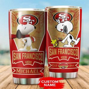 San Francisco 49Ers Tumbler Snoopy NFL Custom Name TB2331