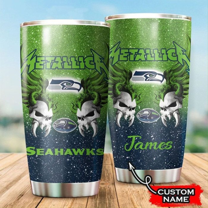 Seattle Seahawks Tumbler Mtlc NFL Custom Name TB2685