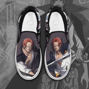 Shank Red Hair Slip On Shoes One Piece Custom Anime Shoes