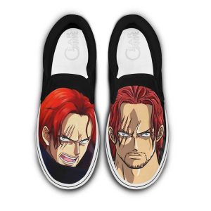 Shanks Red Hair Slip On Shoes Custom Anime One Piece Shoes