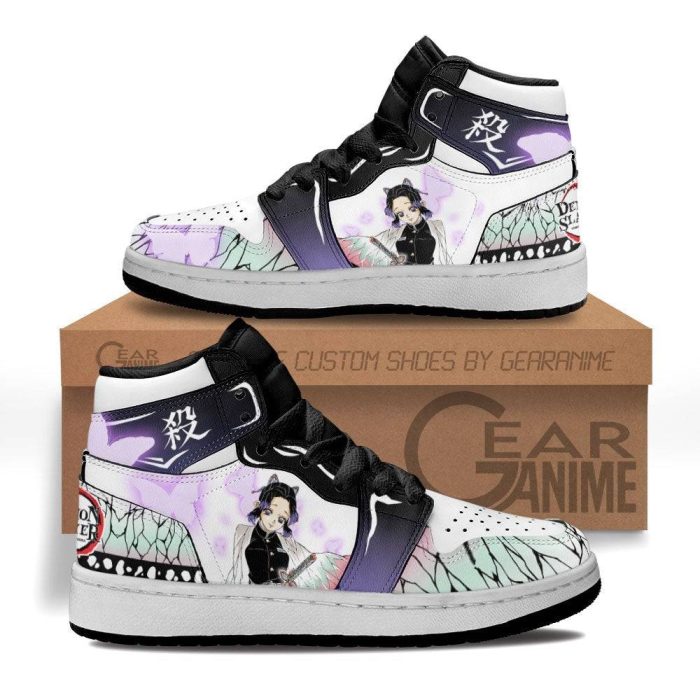 Shinobu Kocho Kids Sneakers Custom Anime Demon Slayer Kids Jordan 1 Shoes
