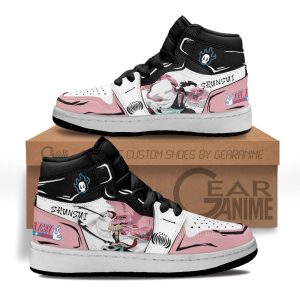 Shunsui Kyoraku Kids Sneakers Custom Anime Bleach Kids Jordan 1 Shoes