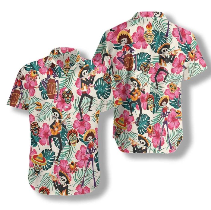 Skeleton In Mexican Costumes Hawaiian Shirt - Hawaiian Shirt For Women Men - Hawaiian Shirt Custom