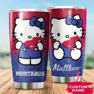 Smu Mustangs Hello Kitty Custom Name Tumbler TB0961