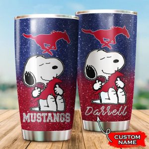 Smu Mustangs Snoopy Custom Name Tumbler TB1579