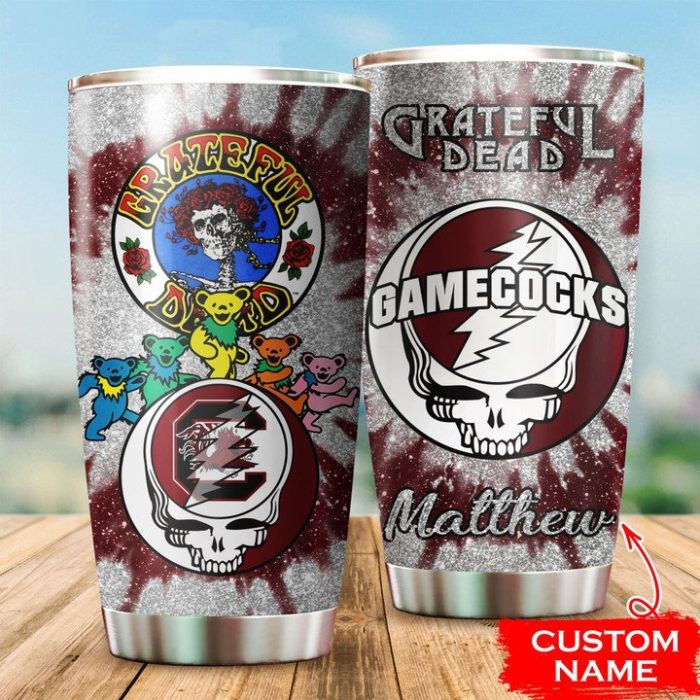 South Carolina Gamecocks Grateful Dead Custom Name Tumbler TB1897