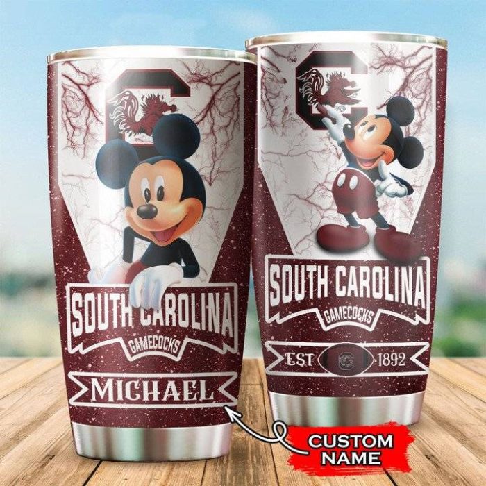 South Carolina Gamecocks Tumbler Mickey Mouse NCAA Custom Name TB2336