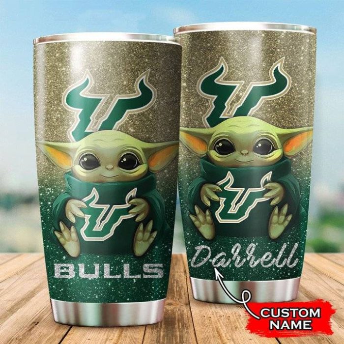 South Florida Bulls Baby Yoda Custom Name Tumbler TB0110