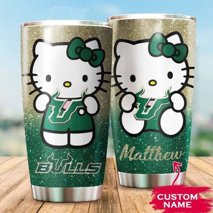 South Florida Bulls Hello Kitty Custom Name Tumbler TB1012