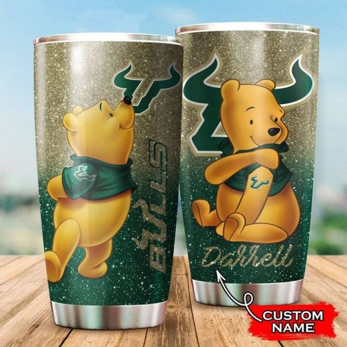 South Florida Bulls Pooh Custom Name Tumbler TB0895