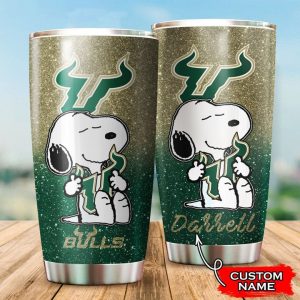 South Florida Bulls Snoopy Custom Name Tumbler TB1670