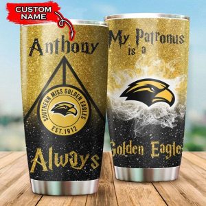 Southern Miss Golden Eagles Tumbler Harry Potter NCAA Custom Name TB2938