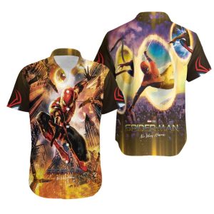 Spider Man No Way Home Three Spider Men Colabs Through Time Portal 3D Gift For Spider Man Fans Hawaiian Shirt