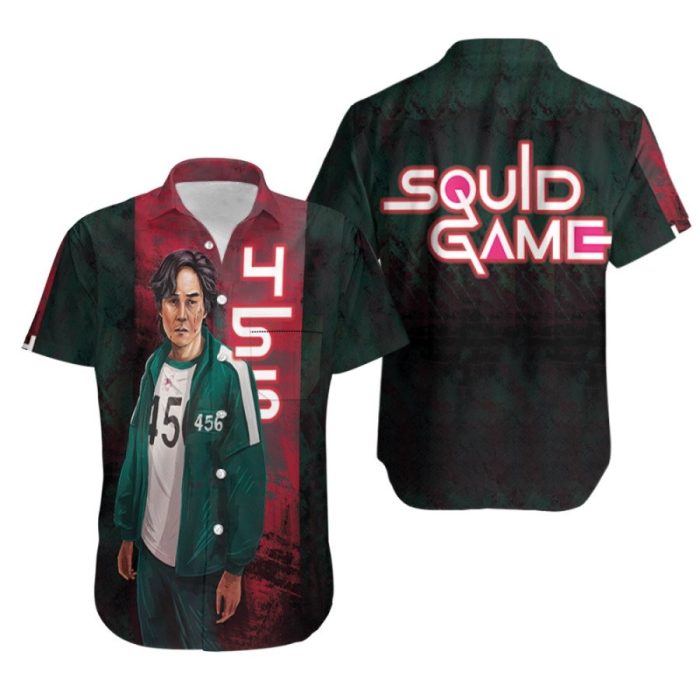 Squid Game Player 456 Seong Gi Hun Korean Childrens Games Korean Drama Series Survival Squid Game gift for Squid Game fans Hawaiian Shirt