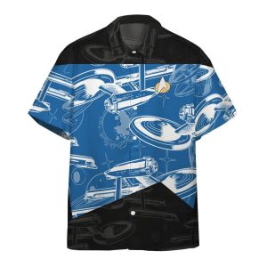 Star Trek The Next Generation 1987 Blue Uniform Hawaiian Shirt - Hawaiian Shirts For Men Women - Custom Hawaiian Shirts