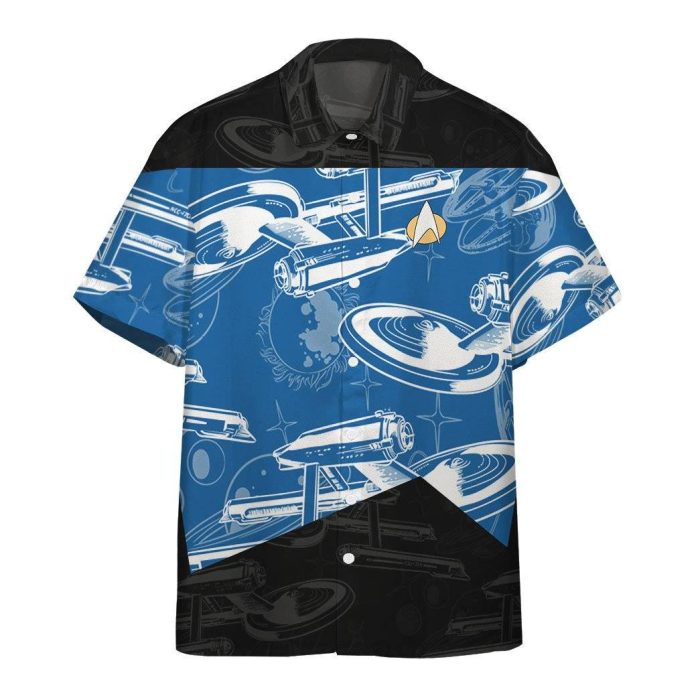 Star Trek The Next Generation 1987 Blue Uniform Hawaiian Shirt - Hawaiian Shirts For Men Women - Custom Hawaiian Shirts