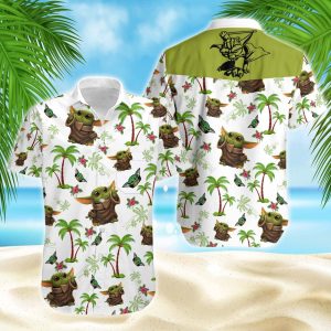 Star Wars Hawaiian Shirt - Baby Yoda Custom Hawaiian Shirt - Hawaiian Shirt For Women Men - HW006