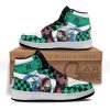 Tanjiro Kamado Kids Sneakers Custom Anime Demon Slayer Kids Jordan 1 Shoes
