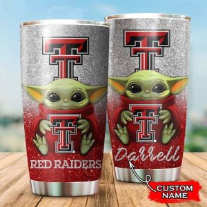 Texas Tech Red Raiders Baby Yoda Custom Name Tumbler TB0316