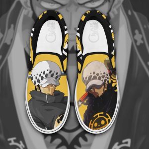 Trafalgar D Law Slip On Shoes One Piece Custom Anime Shoes