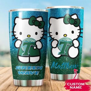 Tulane Green Wave Hello Kitty Custom Name Tumbler TB0941