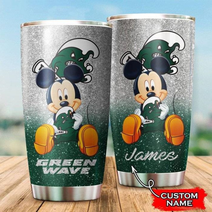 Tulane Green Wave Mickey Custom Name Tumbler TB0529