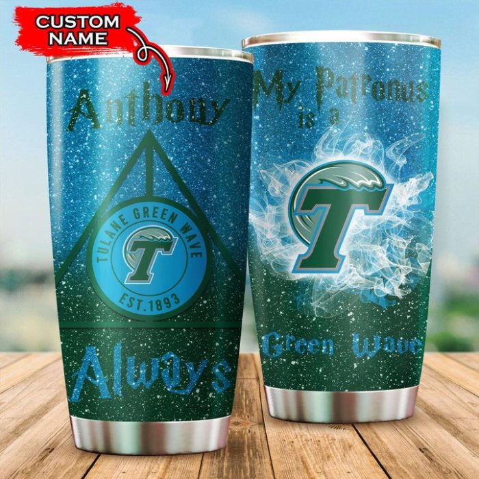 Tulane Green Wave Tumbler Harry Potter NCAA Custom Name TB2830