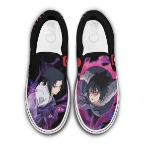 Uchiha Sasuke Slip On Shoes Custom Anime Shoes