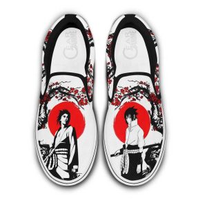 Uchiha Sasuke Slip On Shoes Custom Japan Style Anime Shoes